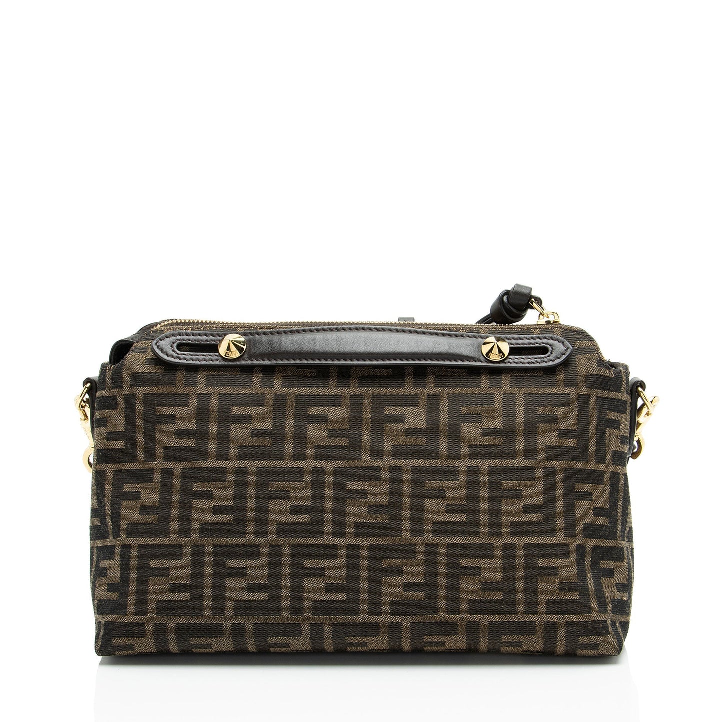 Fendi Ff By The Way Soft Boston Bag Canvas Medium Satchel Bag
