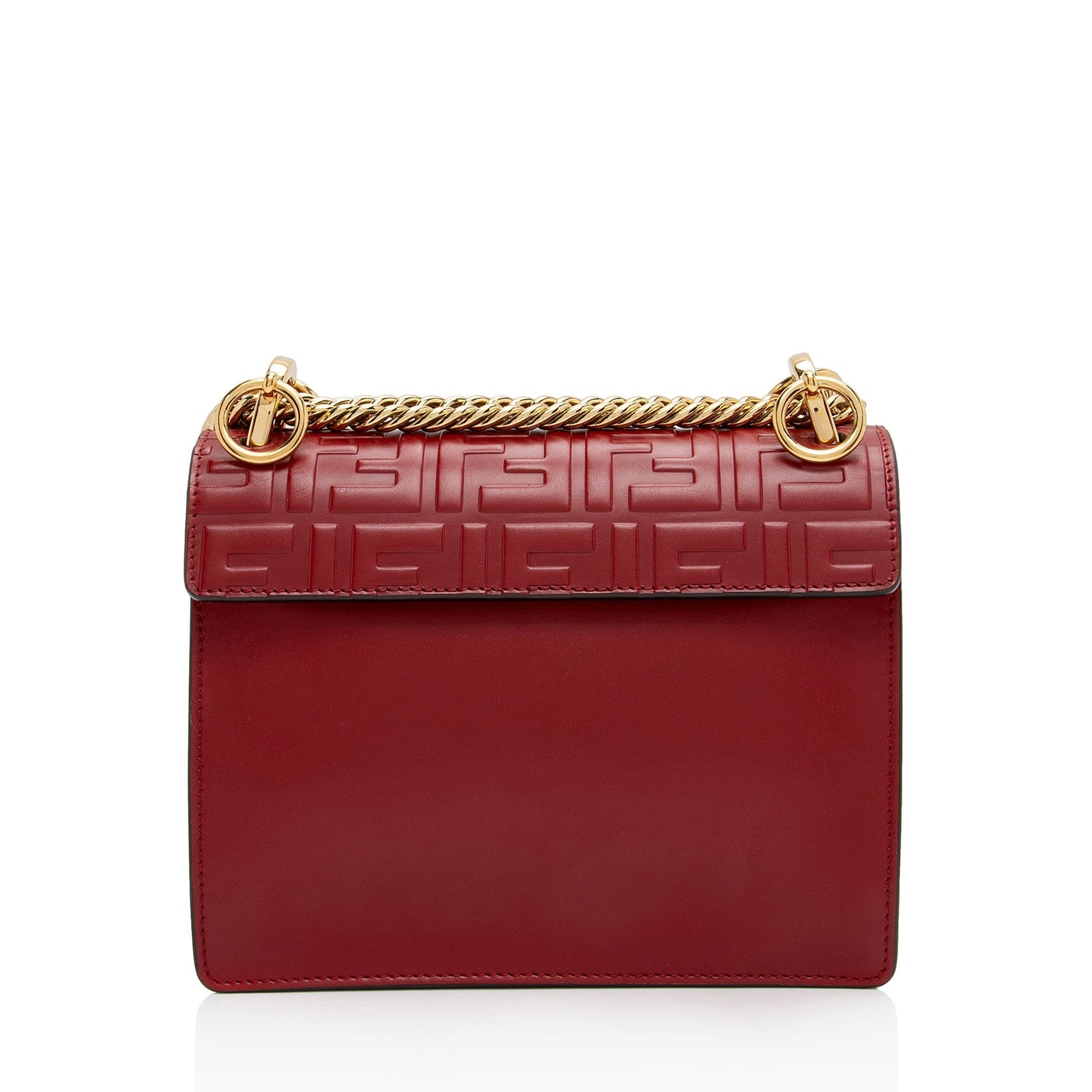 Fendi Ff Calfskin Kan Shoulder Bag Shf Flp0Jj Small Embossed