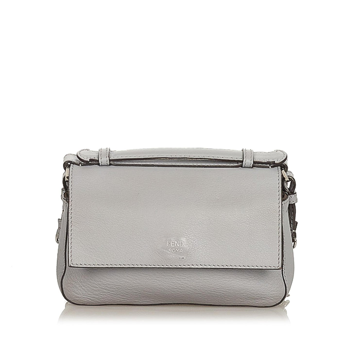 Fendi Ff Lock Satchel Shg Leather Satchel Bag