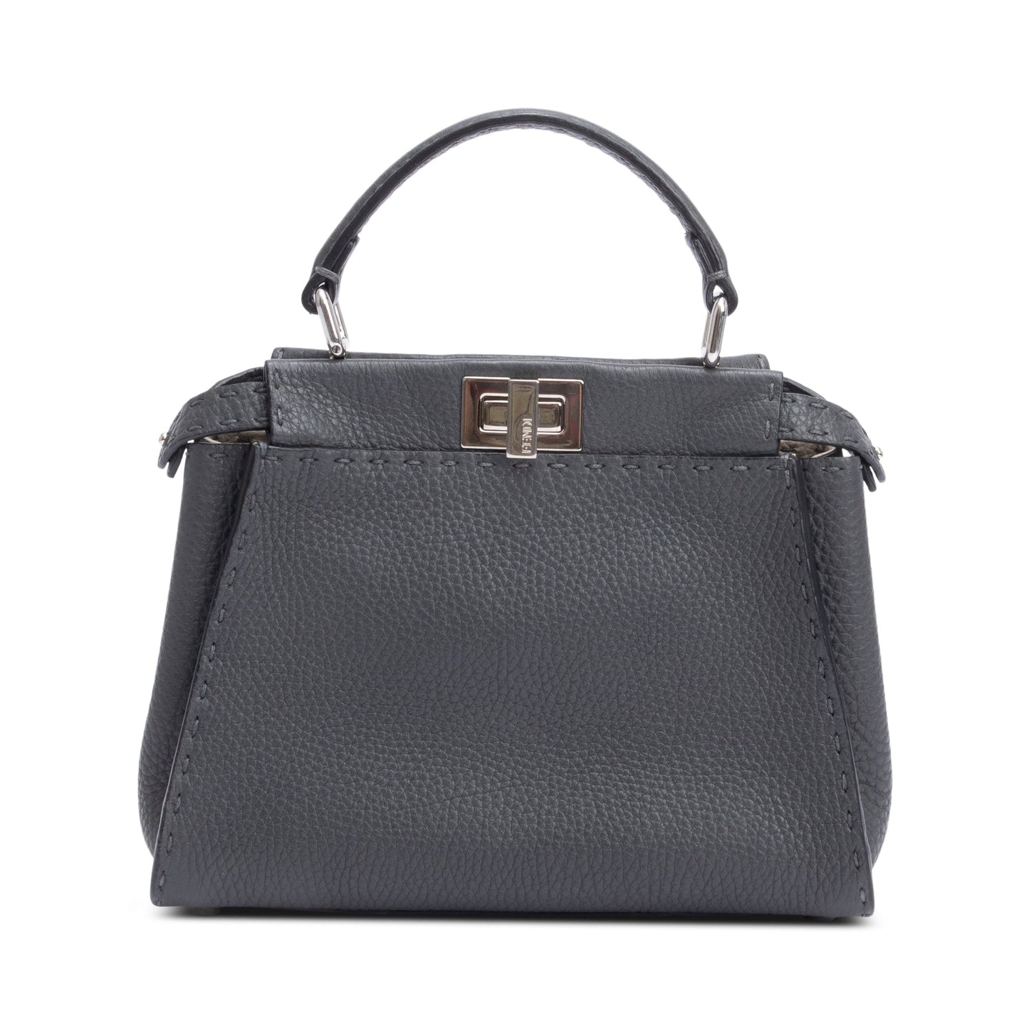 Fendi Grey Romano Selleria Peekaboo Bag Mini Travel Bag