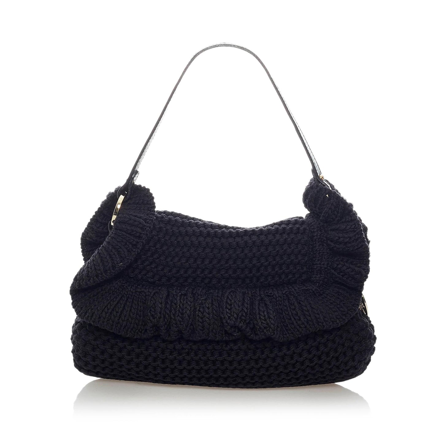 Fendi Knitted Chef Baguette Shg Handbag Shoulder Bag