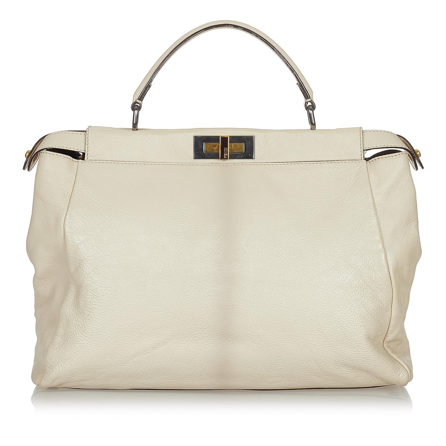 Fendi Peekaboo Satchel Shg Usppvt Leather Large Satchel Bag