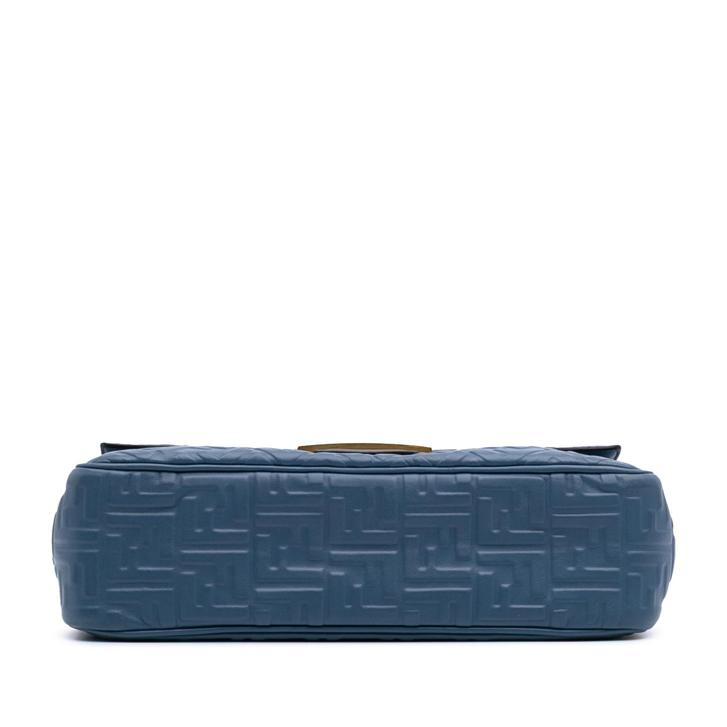 Fendi Zucca Baguette Shoulder Bag Leather Large Embossed Baguette Shoulder Bag