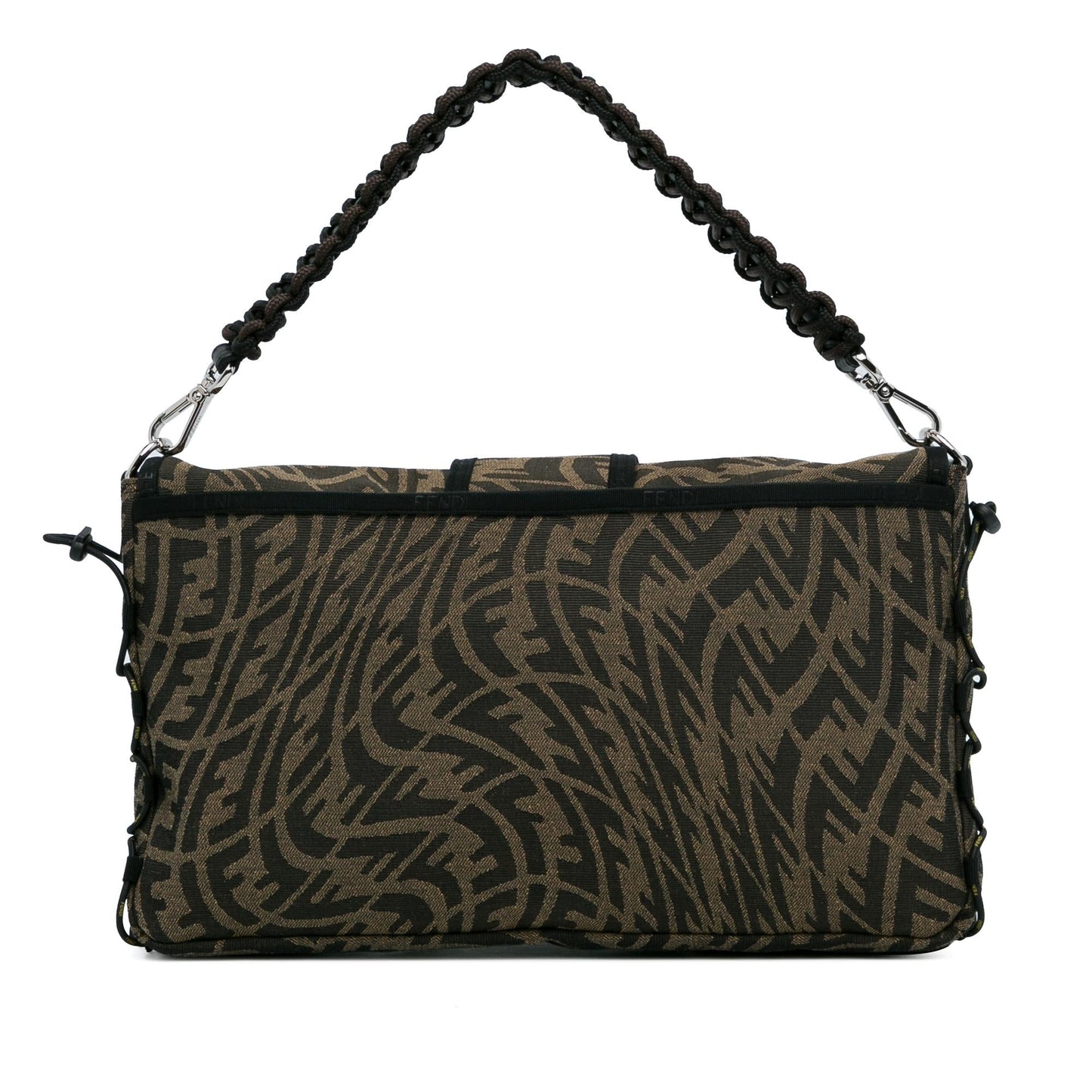 Fendi Zucca Vertigo Mesh Baguette Satchel Large Satchel Bag