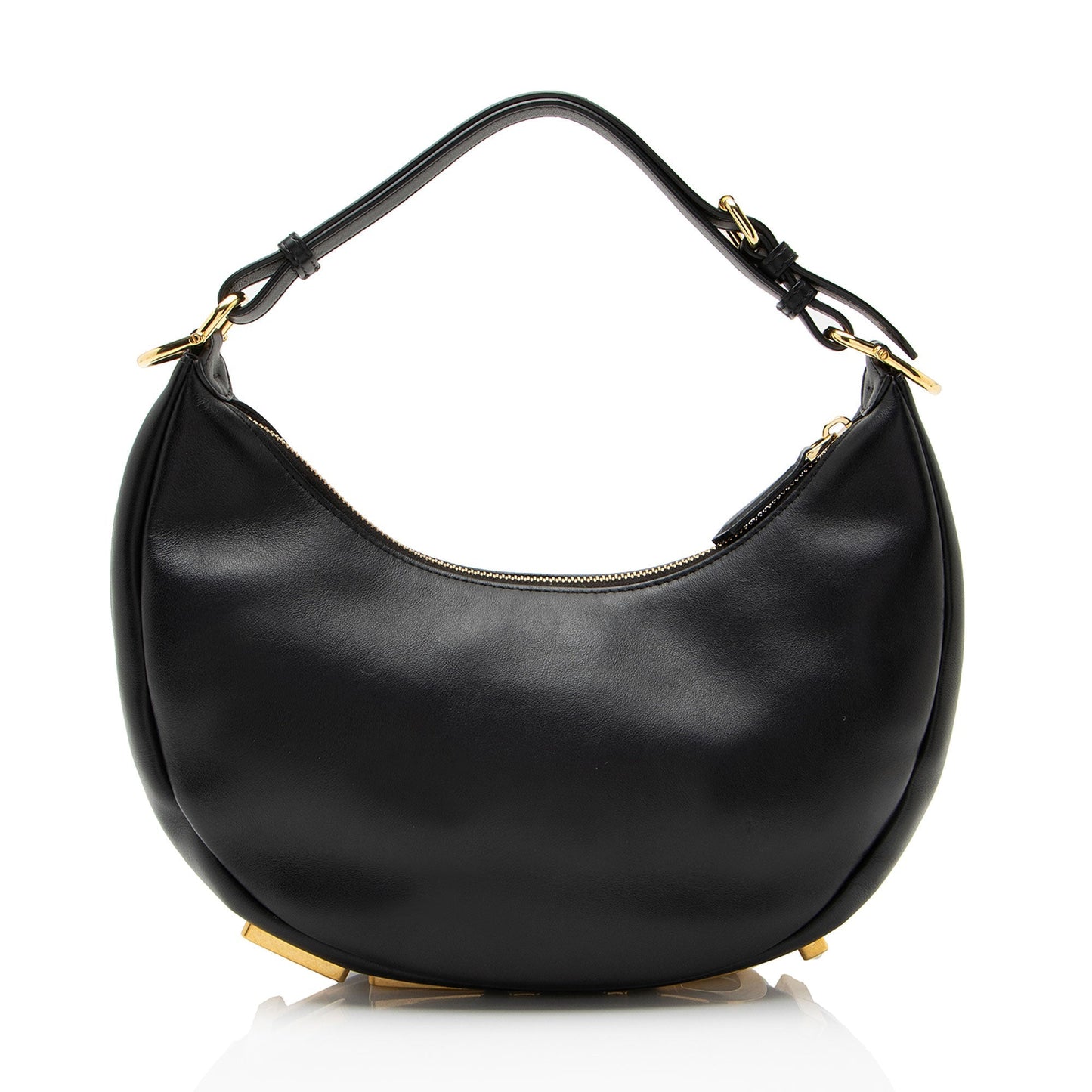 Fendi graphy Hobo Leather Small Shoulder Bag