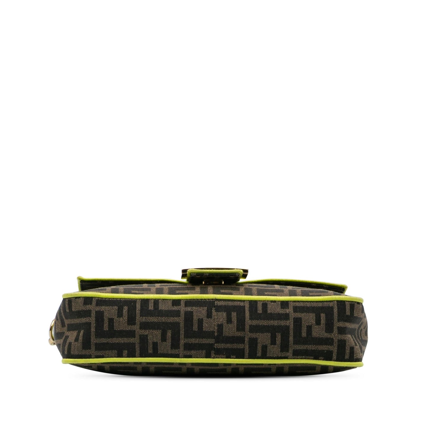 Fendi Zucca Fluo Trim Baguette Satchel Canvas Medium Satchel Bag Trim Baguette Satchel