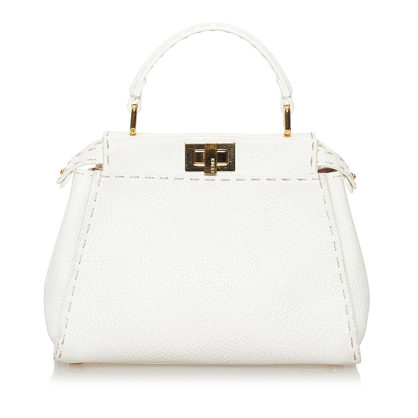 Fendi Selleria Peekaboo Satchel Shg Leather Mini Satchel Bag