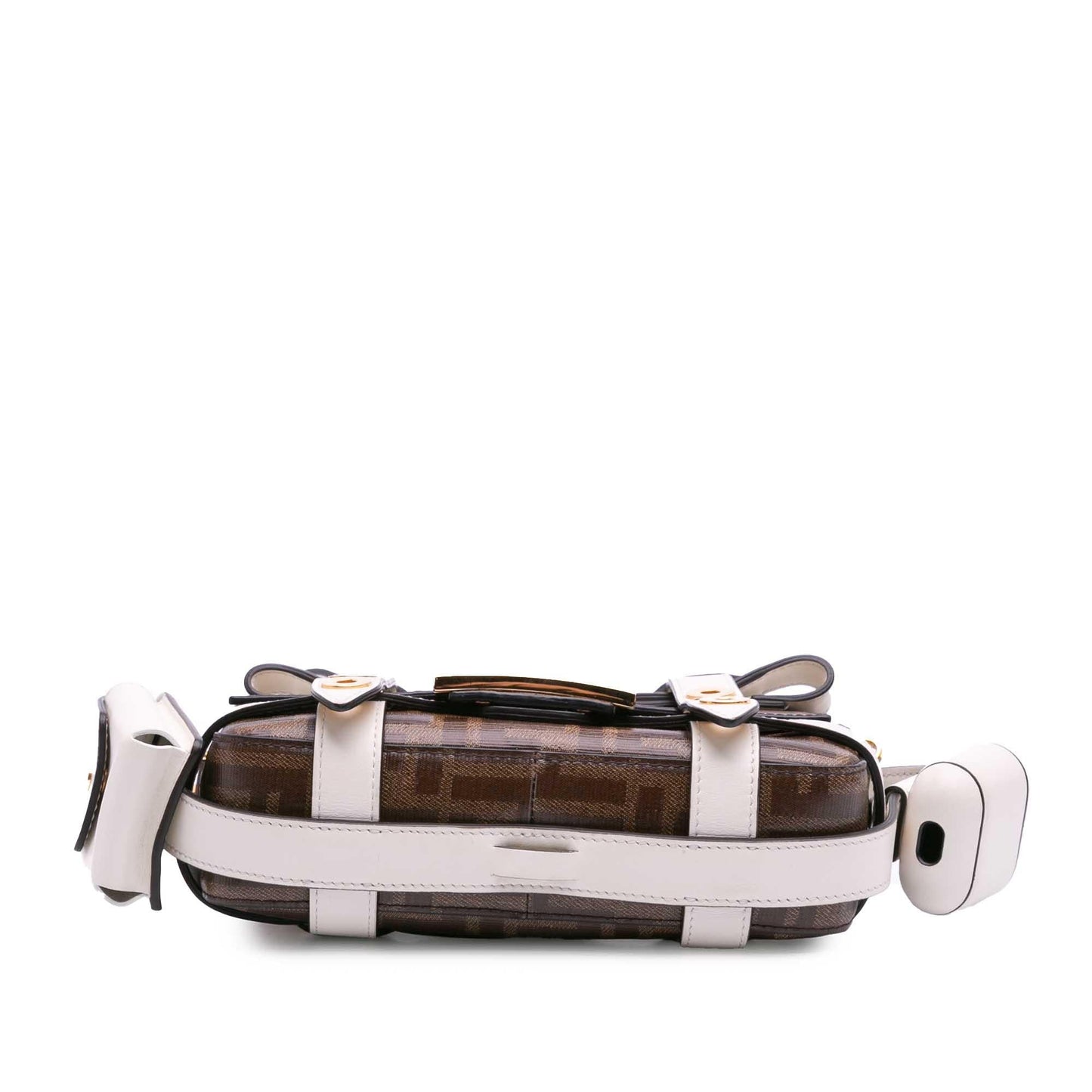 Fendi Zucca Glazed Fabric Cage Baguette Satchel Mini Satchel Bag