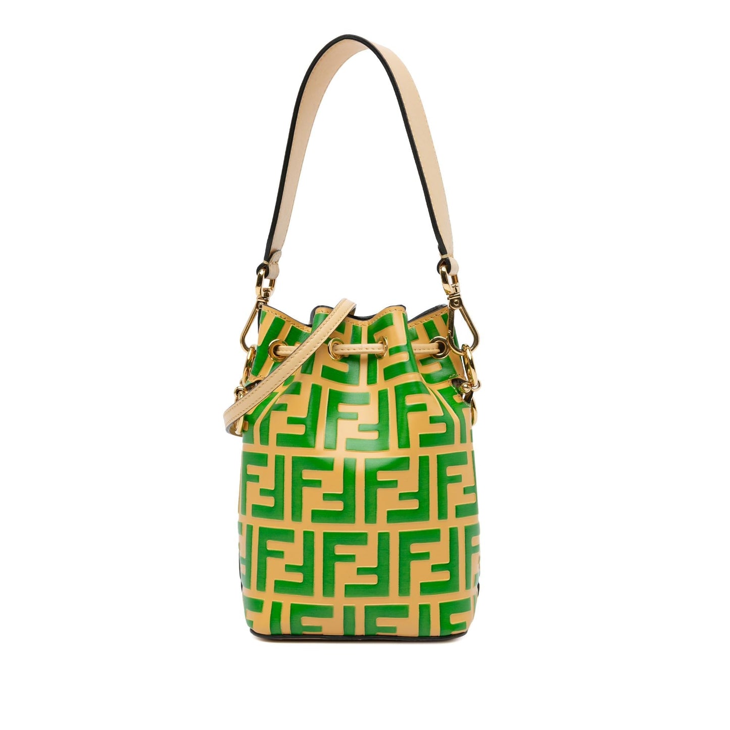 Fendi Zucca Mon Tresor Bag Shg S2S9H7 Leather Mini Embossed Shoulder Bag