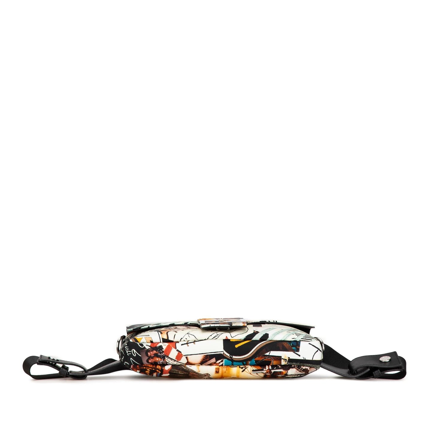 Fendi Karl Kollage Convertible Belt Baguette Handbag Nylon Convertible Belt Baguette