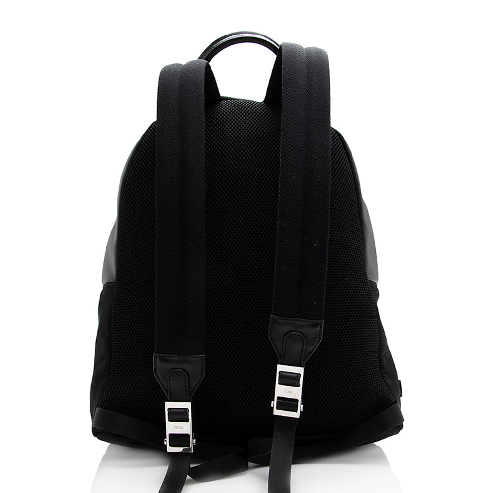 Fendi Bags Bugs Backpack Shf Leather Nylon Shoulder Bag