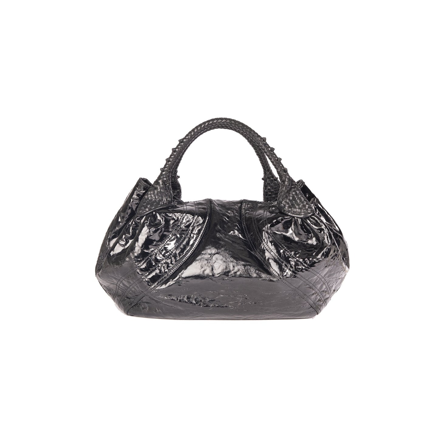 Fendi Patent Spy Hobo Leather Travel Bag
