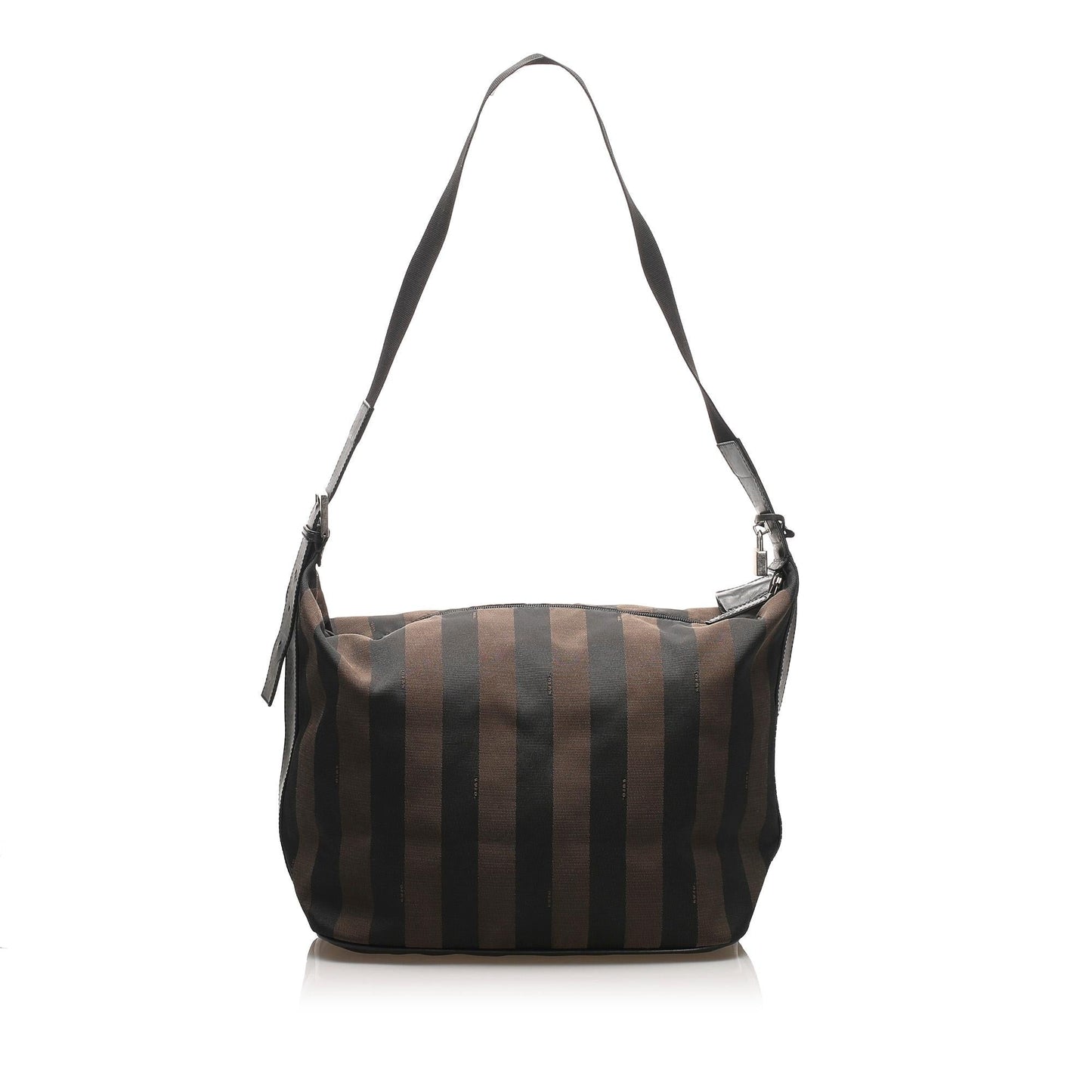 Fendi Pequin Shoulder Bag Shg Canvas