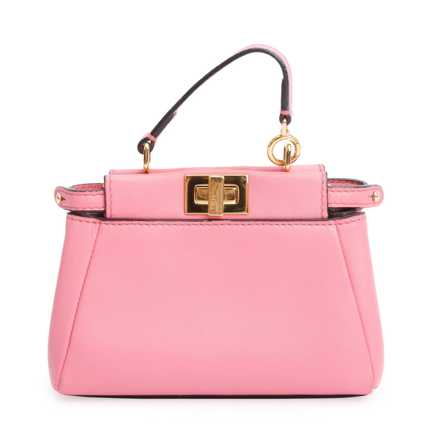 Fendi Micro Peekaboo Bag Leather Pink Travel Bag