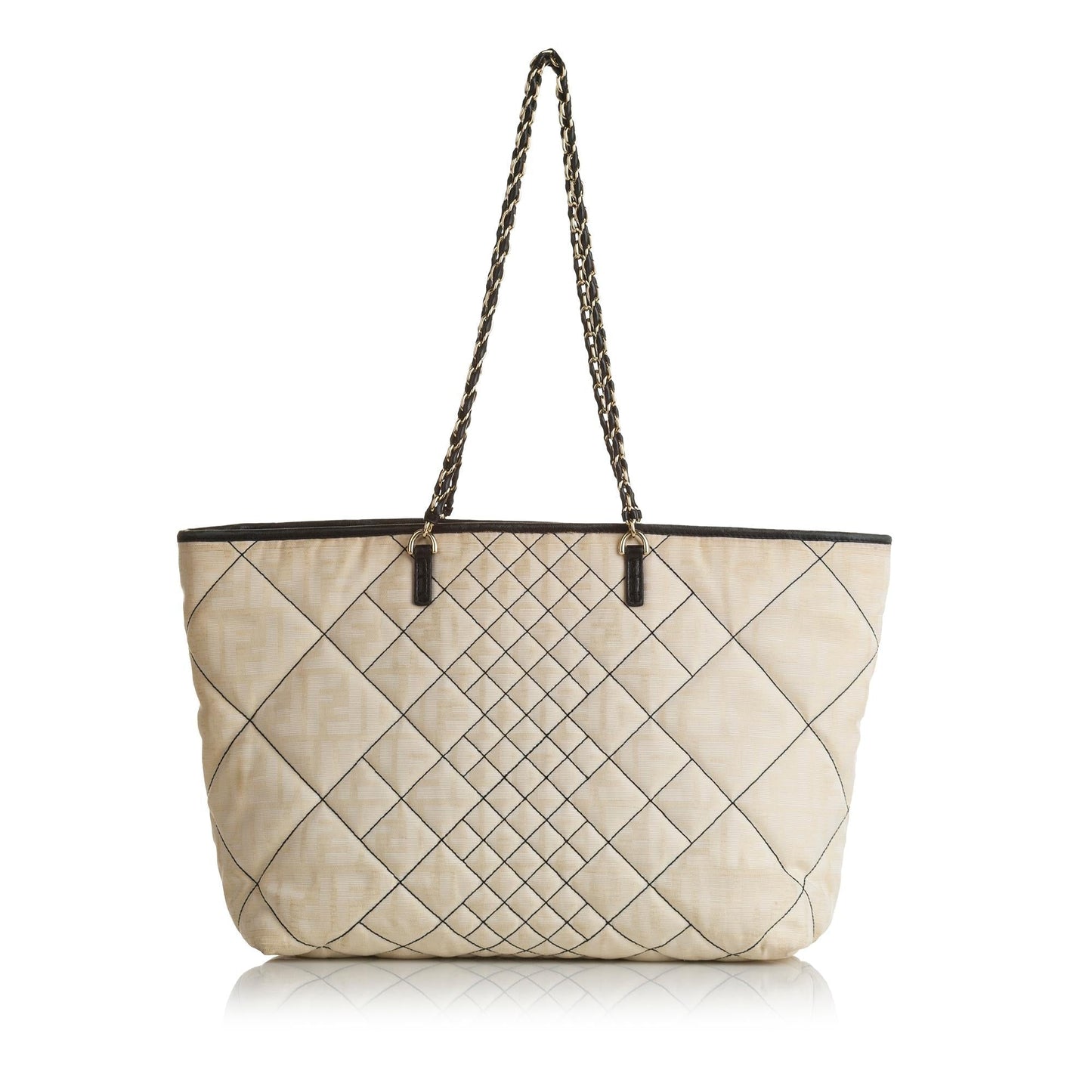 Fendi Zucca Tote Shg Quilted Tote Bag