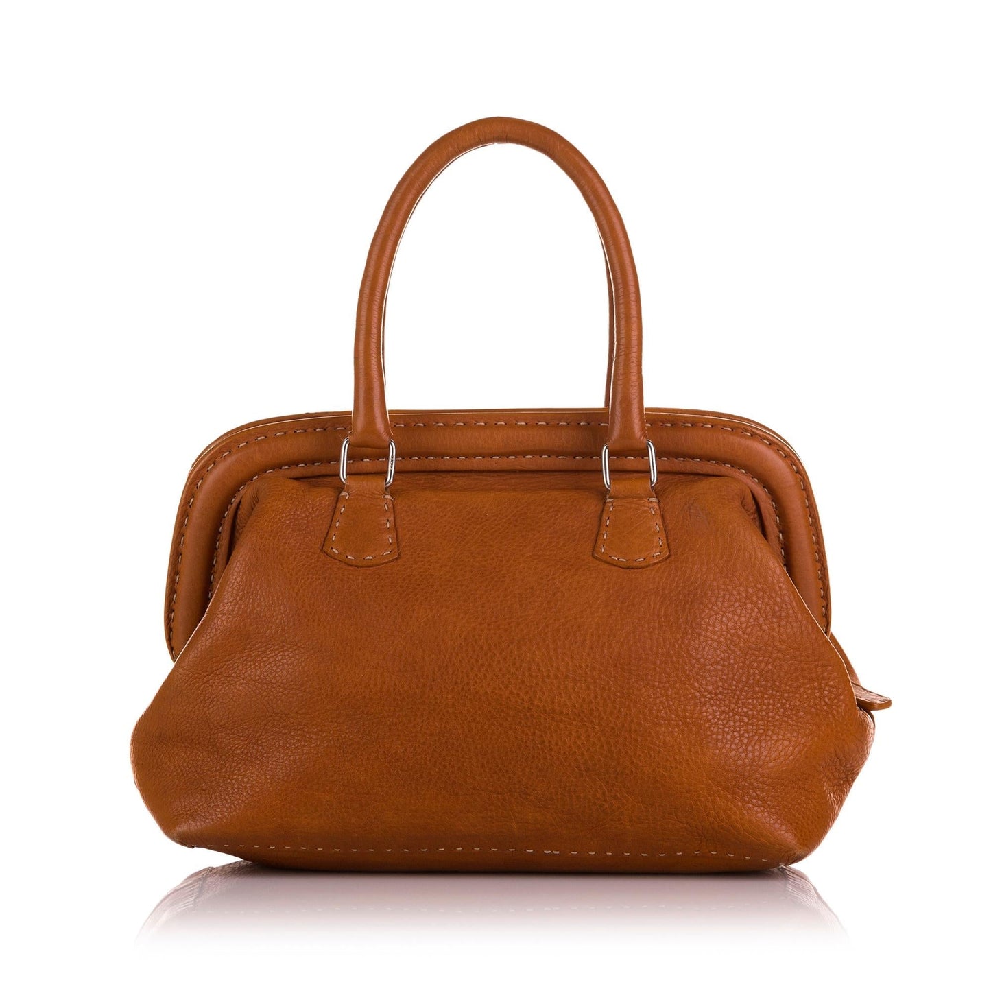 Fendi Selleria Adele Frame Handbag Shg Satchel Bag