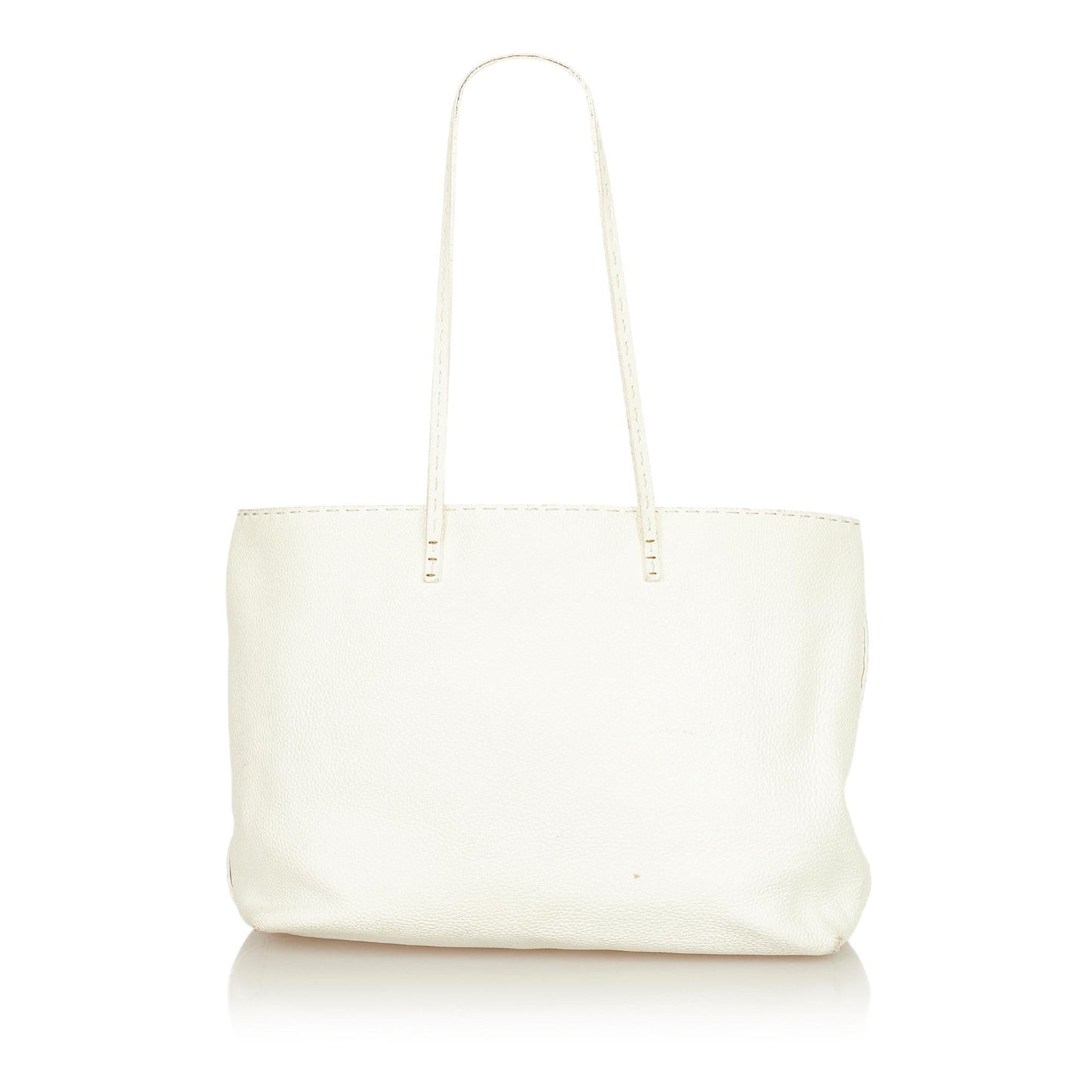 Fendi Selleria Tote Bag Shg Leather Tote Authentic 154133