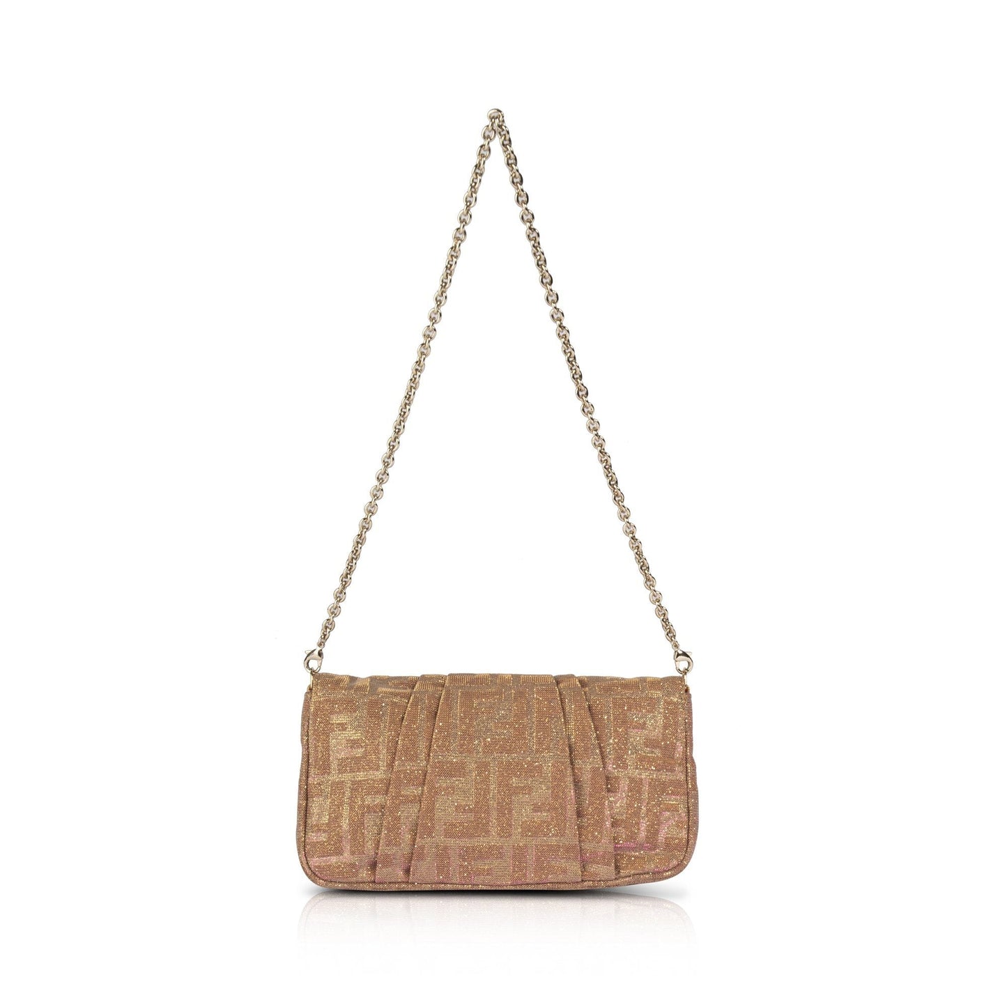 Fendi Sequin Mia Pochette Bag Leather Travel Bag