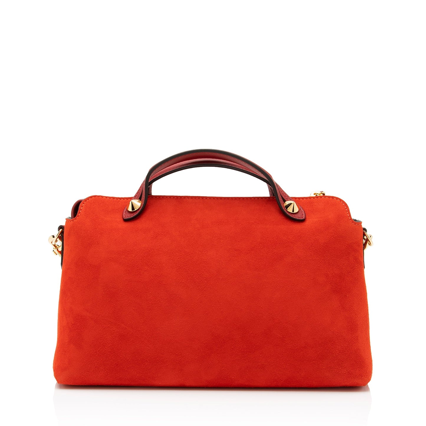 Fendi Calfskin By The Way Boston Bag Shf Suede Medium Satchel Bag