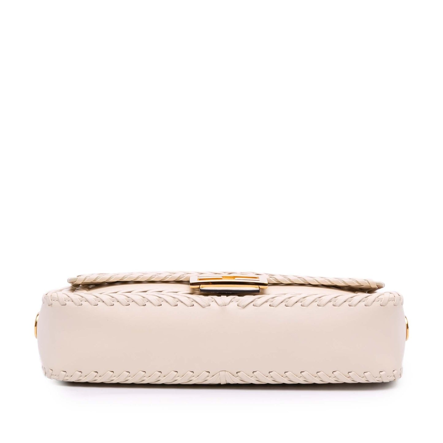 Fendi Calfskin King Ceylon Baguette Satchel Vitello Woven Satchel Bag