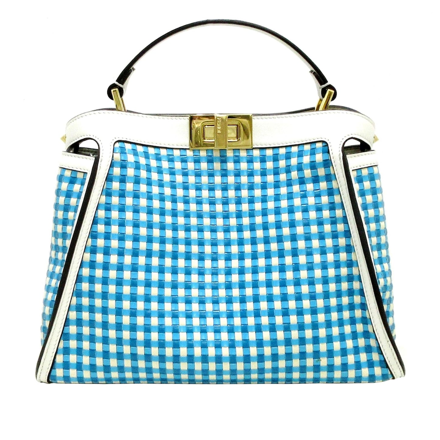 Fendi Peekaboo Satchel Shg Uy7B6K Woven Satchel Bag