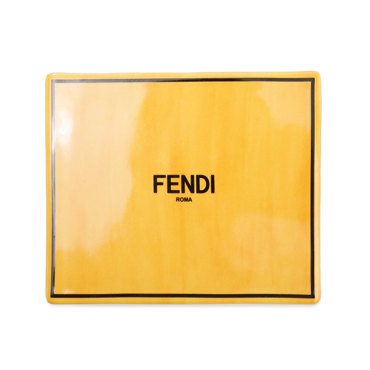 Fendi Yellow Ceramic Covered Box Travel Bag