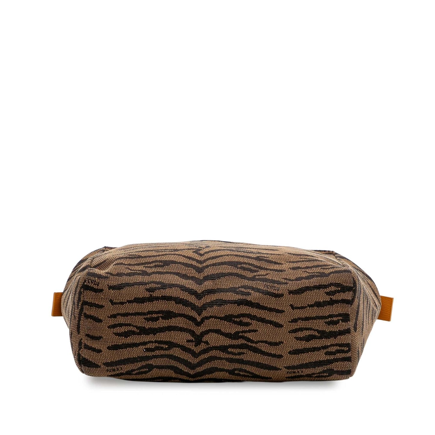 Fendi Zebra Print Handbag Canvas Satchel Bag Print Canvas Handbag