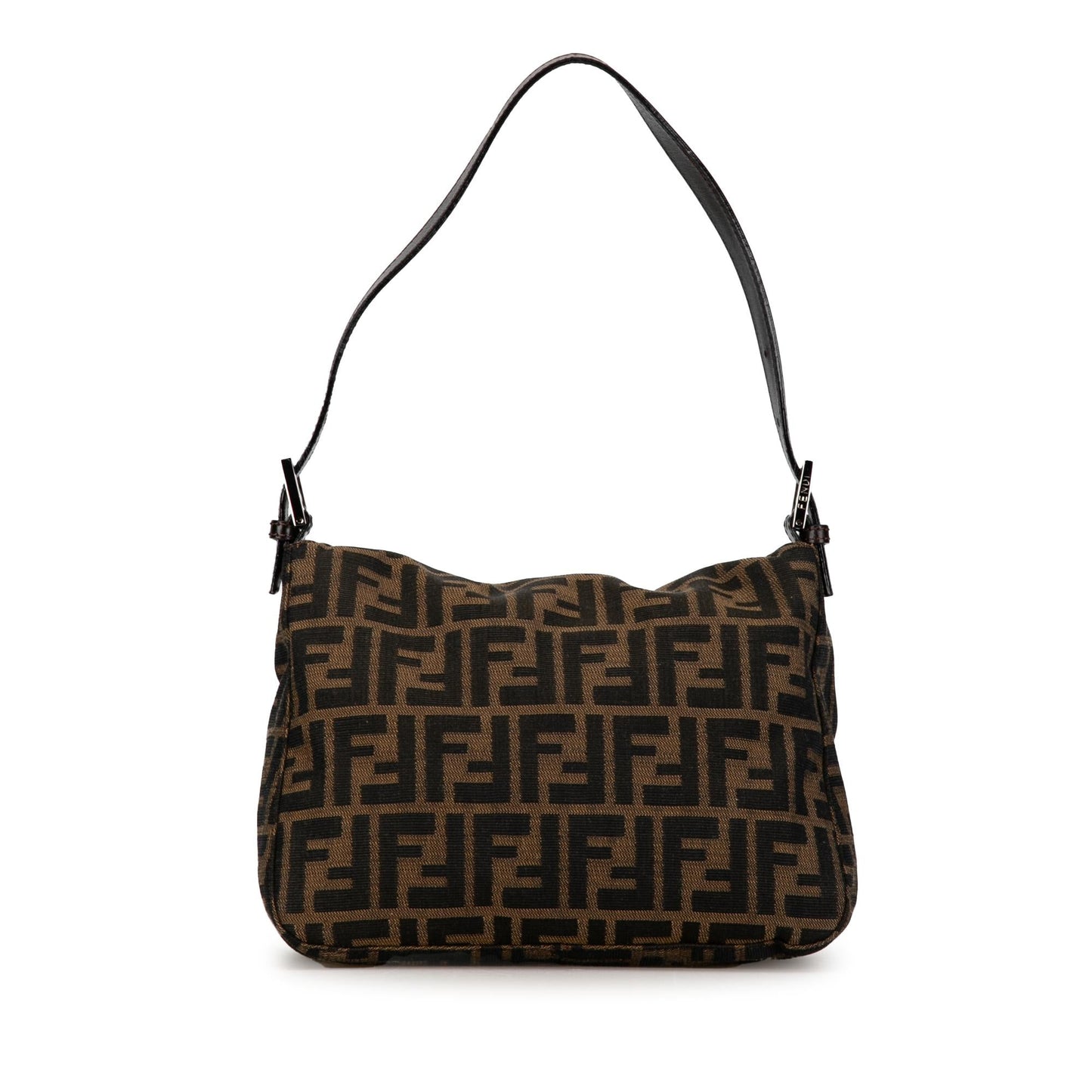 Fendi Zucca Double Shoulder Bag Shg Bzyegl Canvas Flap