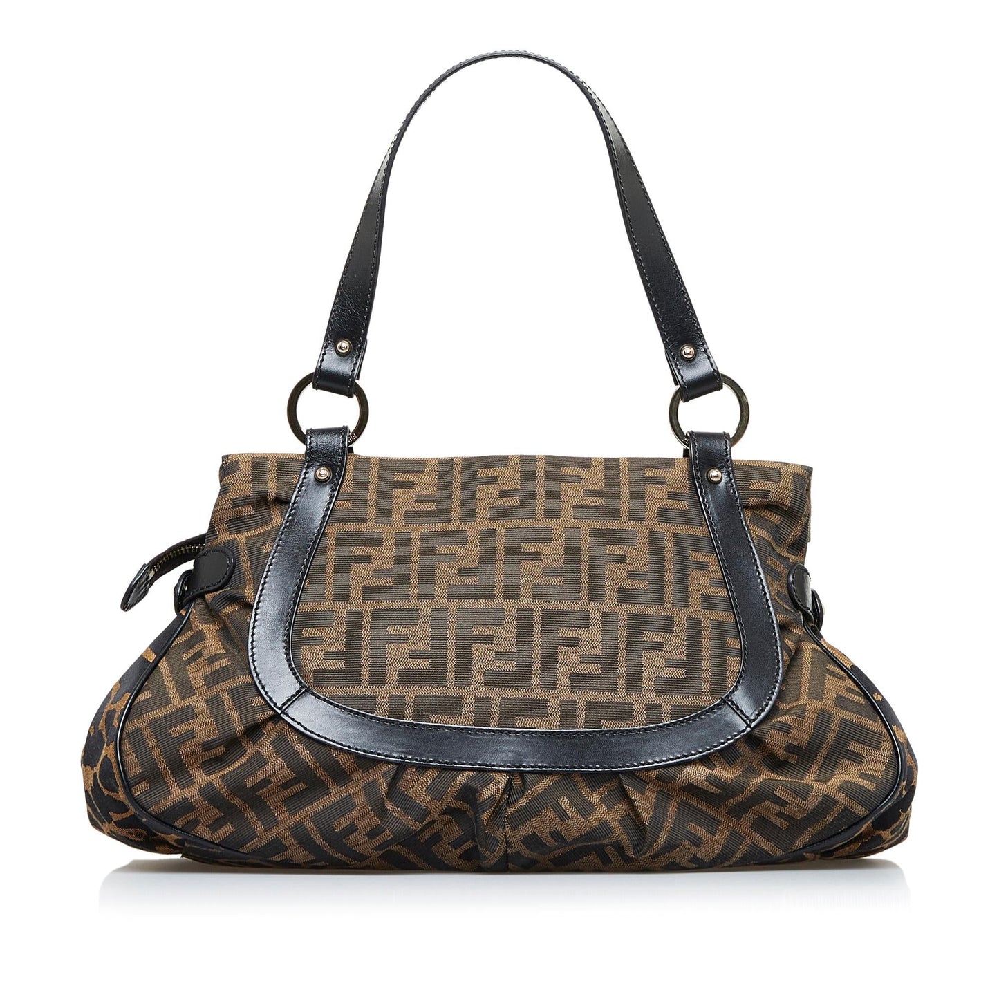 Fendi Zucca Chef Leopard Shoulder Bag Shg Nwscum