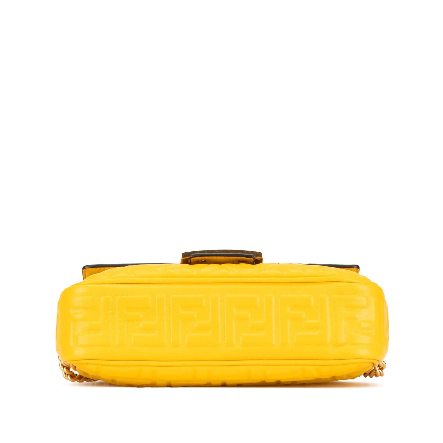 Fendi Zucca Midi Baguette Shg Cfzirb Shoulder Bag Chain Embossed