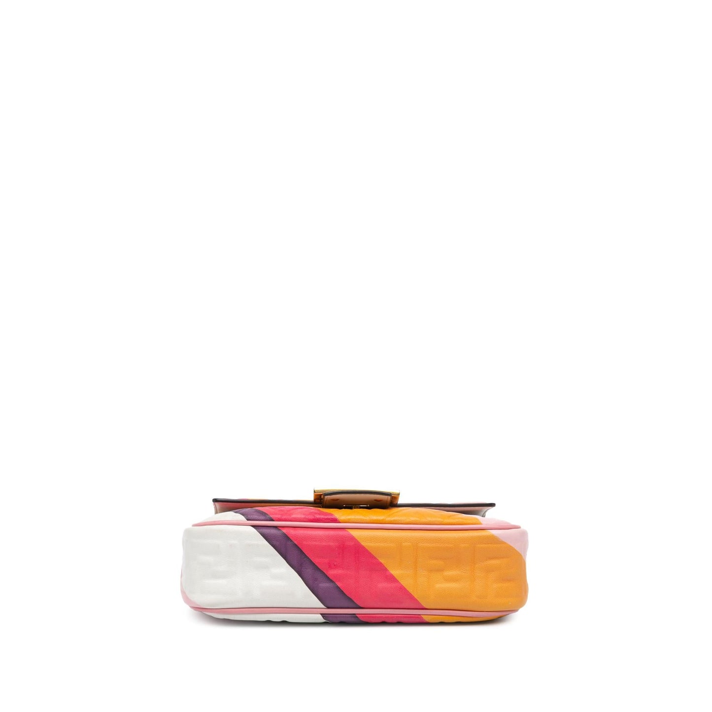 Fendi Zucca Midi Baguette Shg Twwttm Shoulder Bag Chain Embossed