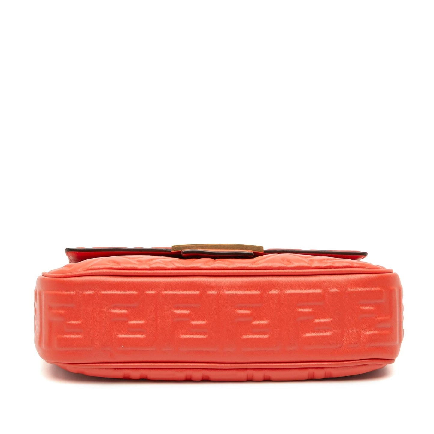 Fendi Zucca Midi Baguette Shoulder Bag Leather Chain Embossed Midi Baguette 4