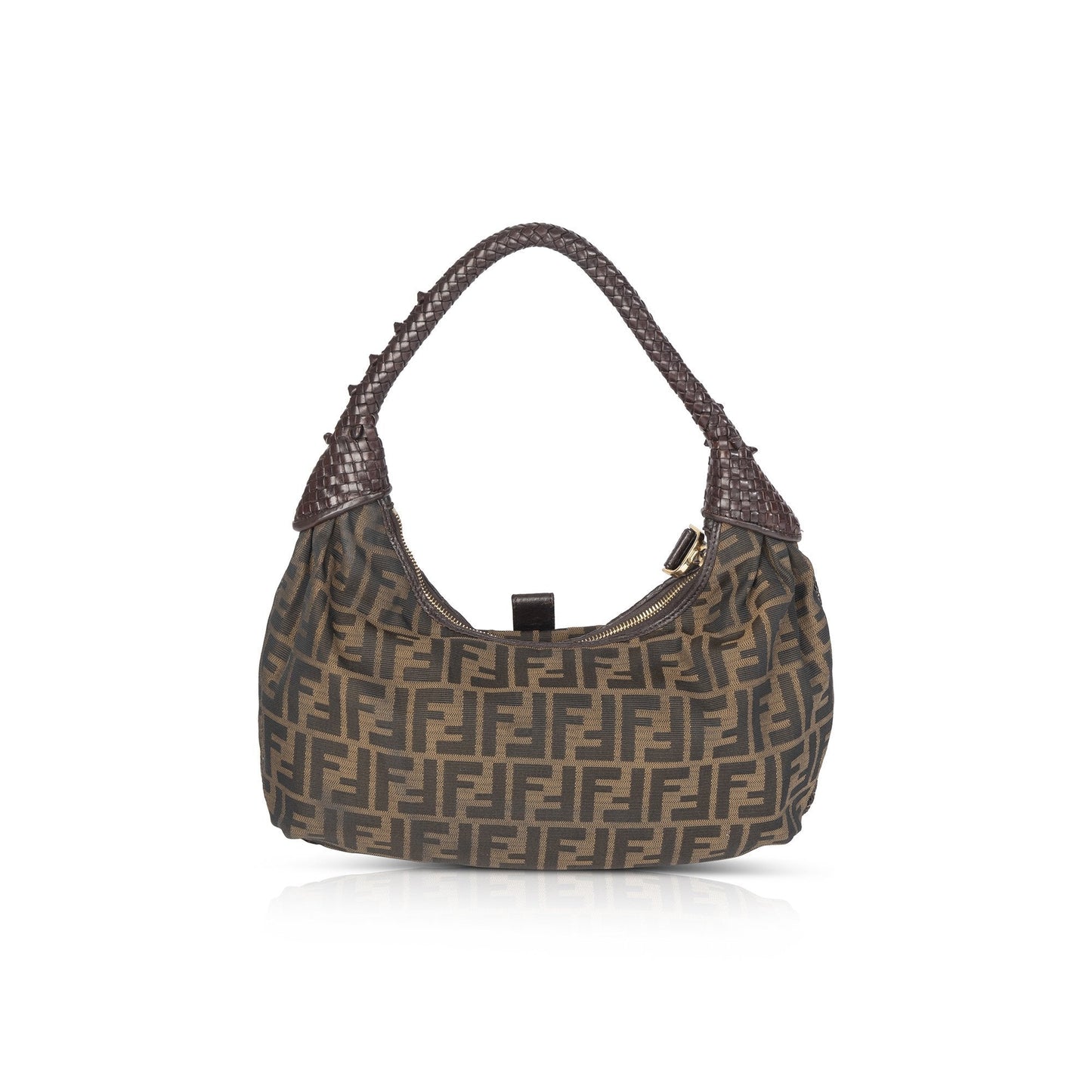Fendi Zucca Spy Hobo Travel Bag