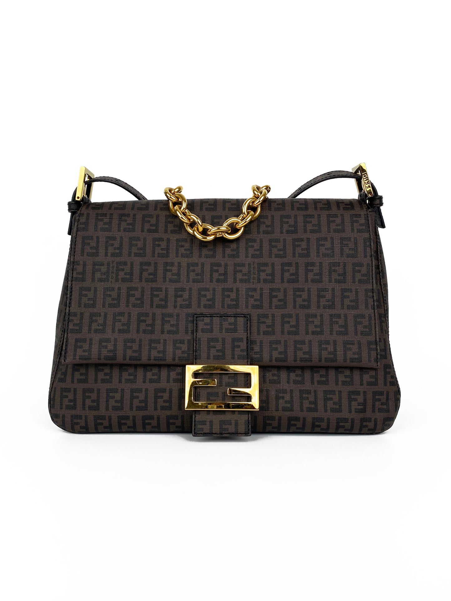 Fendi Shoulder Bag Monogram Brown