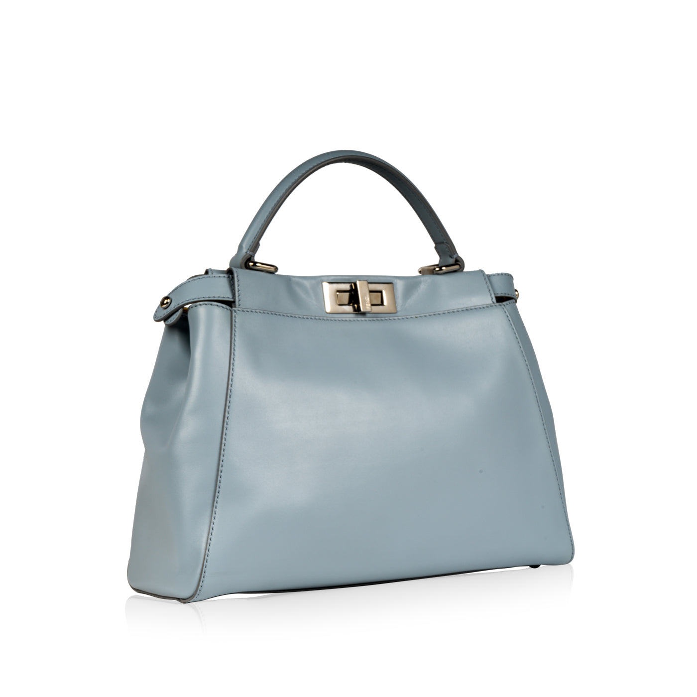 Fendi Peekaboo Tote Bag Blue Medium Baby