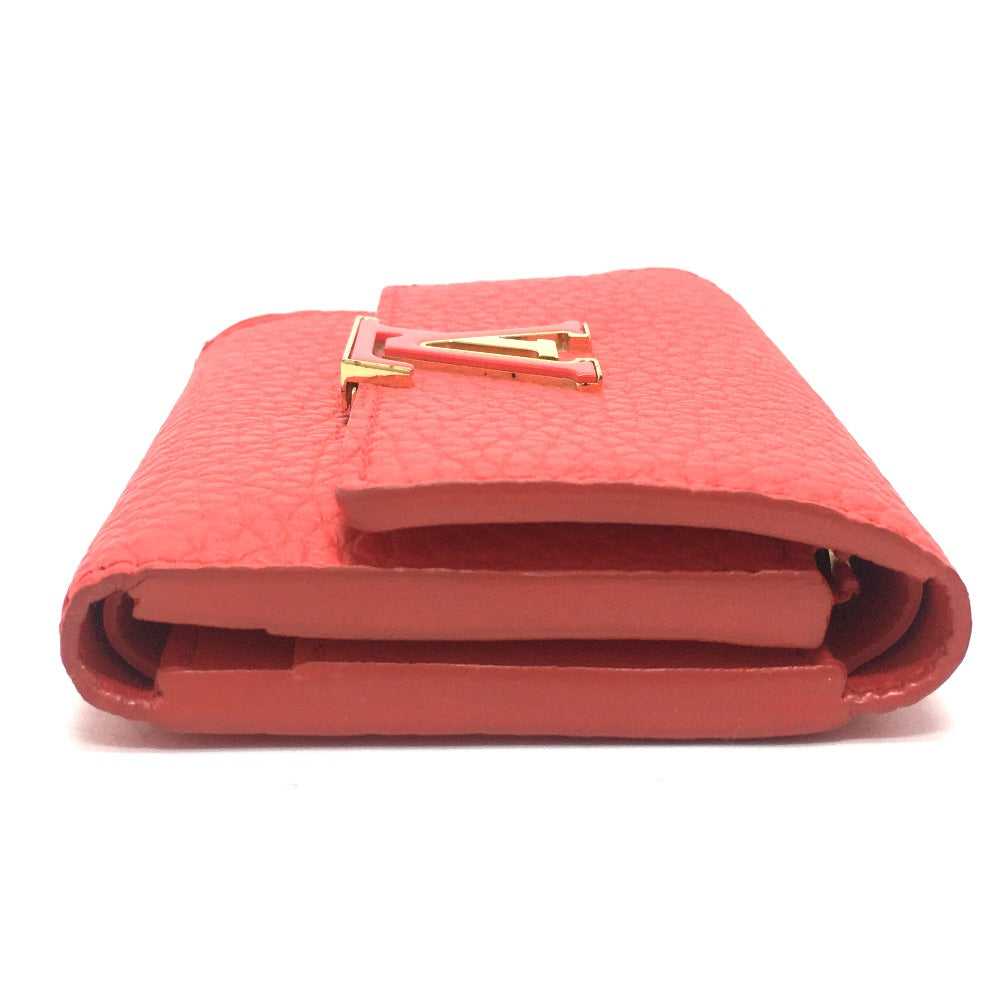 Louis Vuitton Trifold M69069 Taurillon Clemence Japan Leather Red Wallet Case