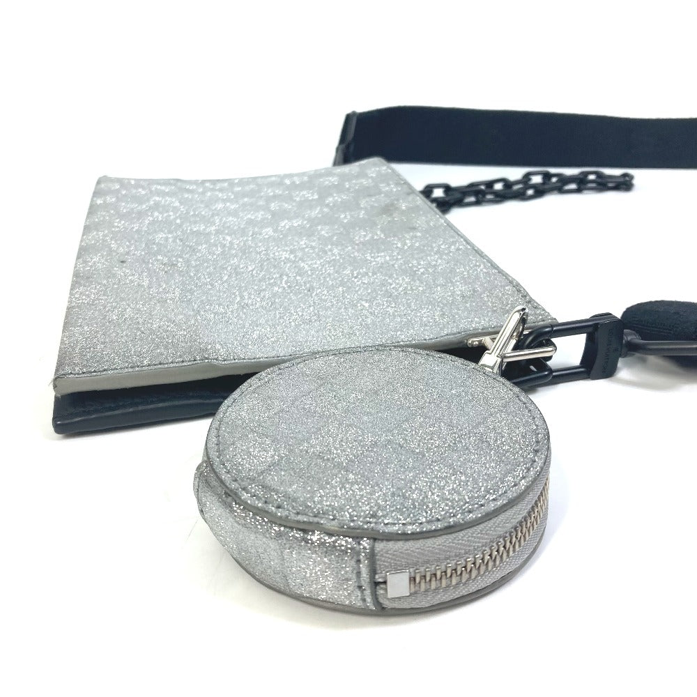 Louis Vuitton M59682 Taurillon Clemence Damier Glitter Leather Silver Shoulder Bag