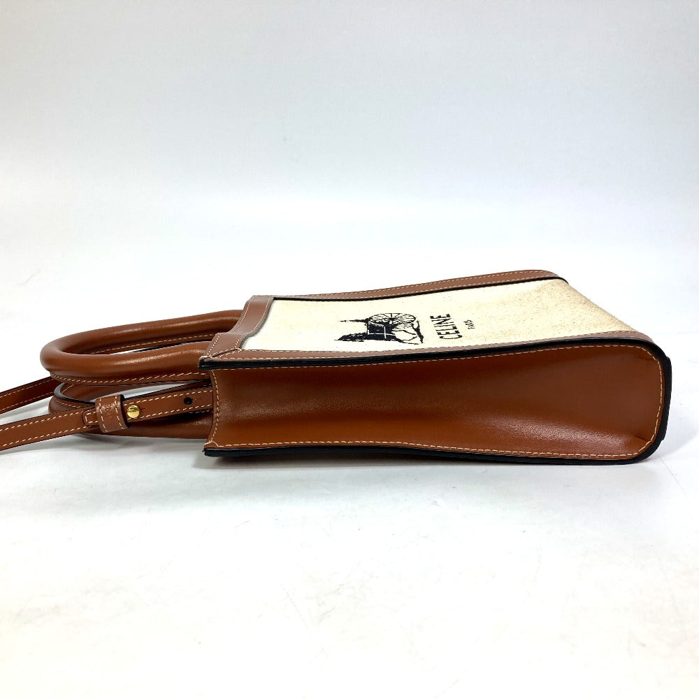 Shoulder Bag . Nt Carriage Vertical Hippo Leather Canvas