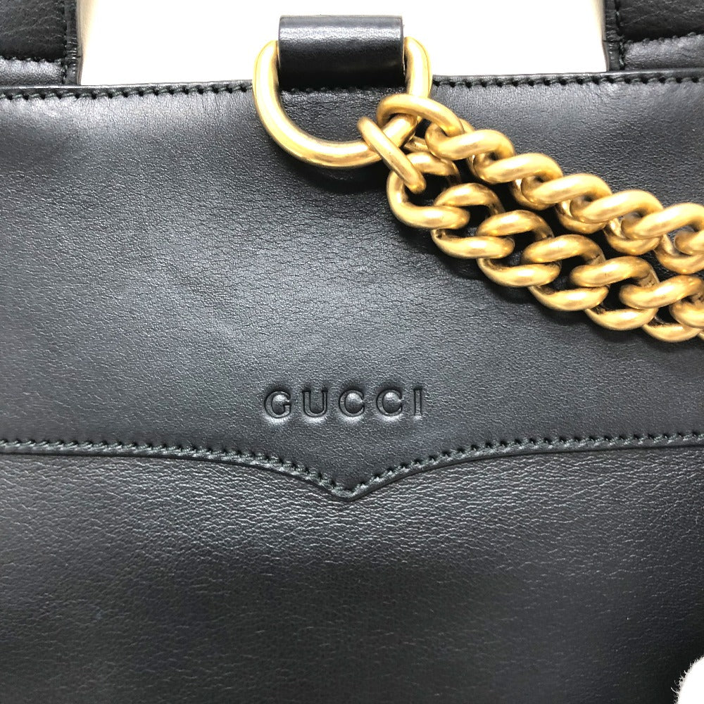 Gucci Backpack Studs Animalie Leather Black