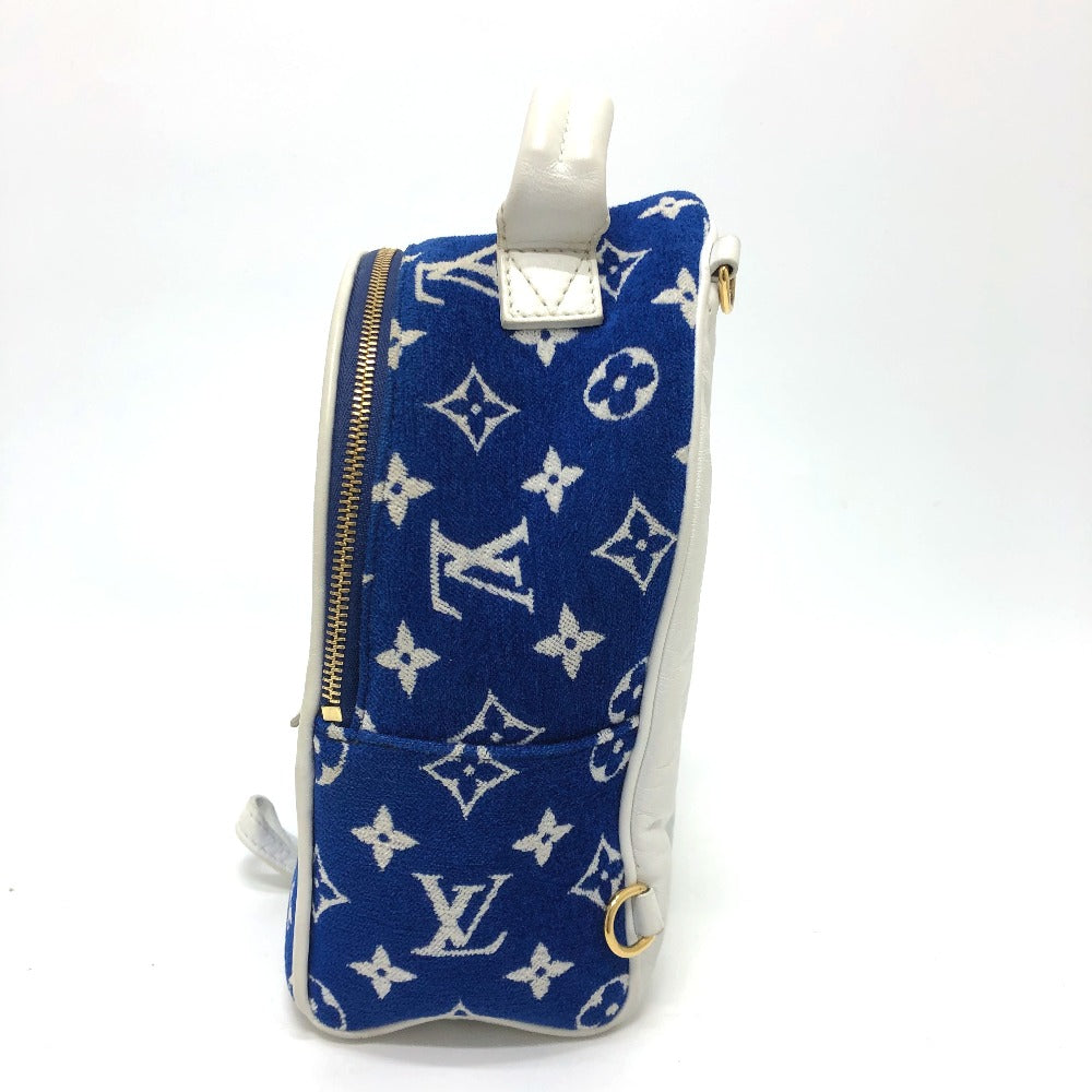 Louis Vuitton Backpack M46207 Jacquard Monogram Blue Mini Jewelry