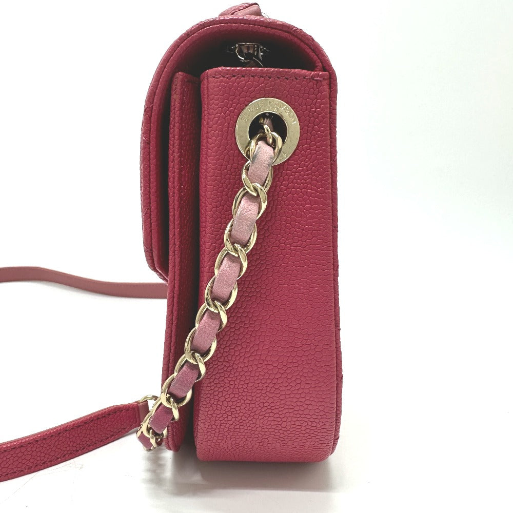 Chanel Caviar skin type COCO Mark CC Pink Shoulder Bag