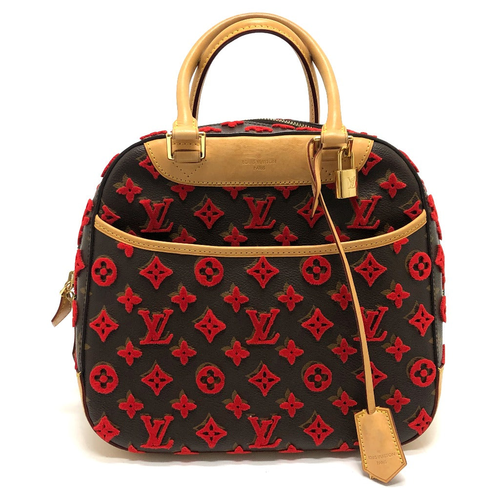 Louis Vuitton M40922 3D tuffet Deauville Cube Monogram Canvas Brown Red Handbag