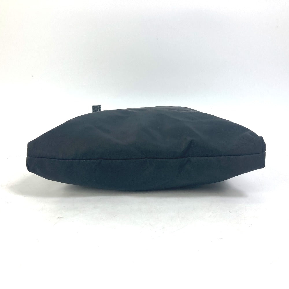Shoulder Bag With Triangle Plate Mens Nylon Black