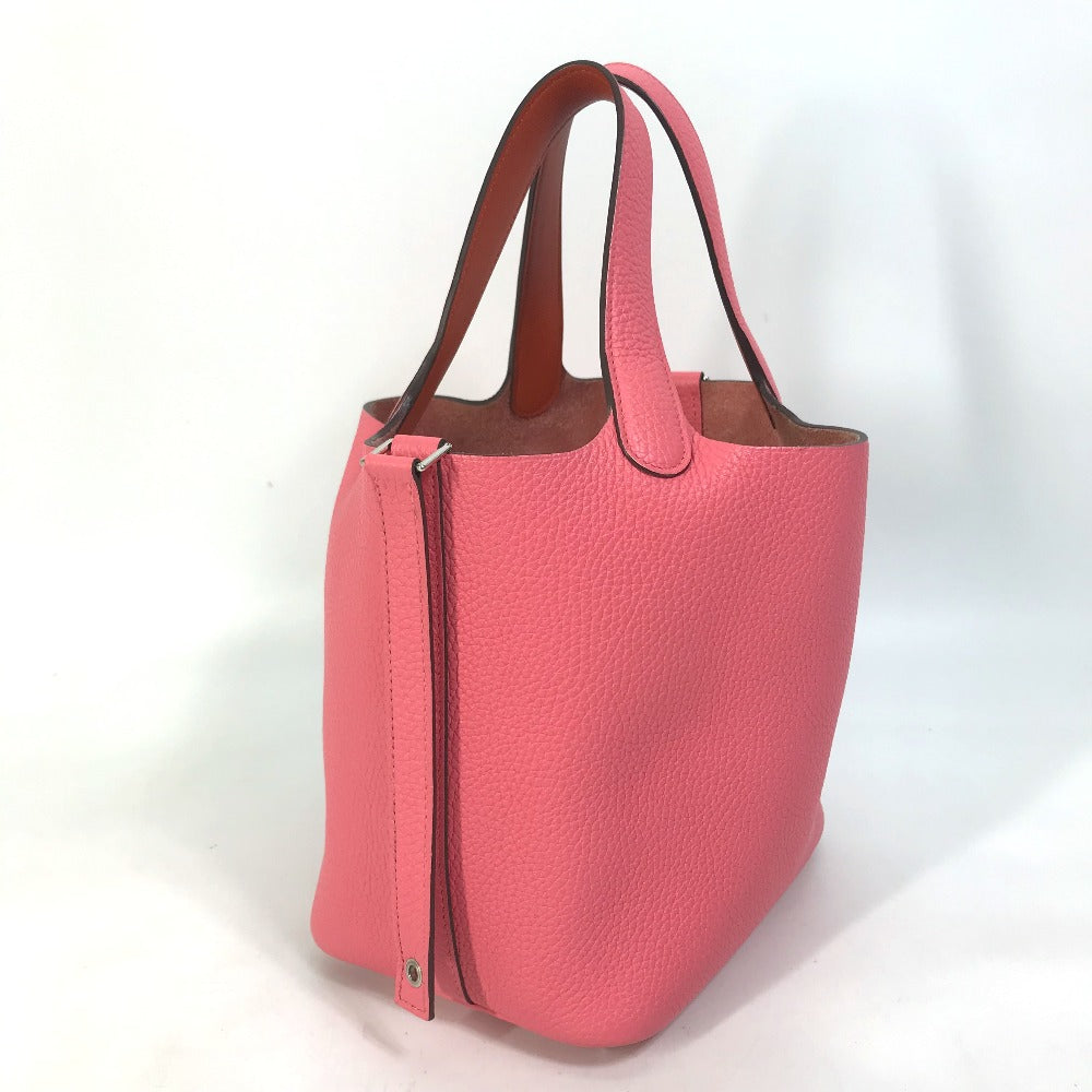 Taurillon Clemence Pico Lock Ekra Pm Women Pink Tan Travel Bag