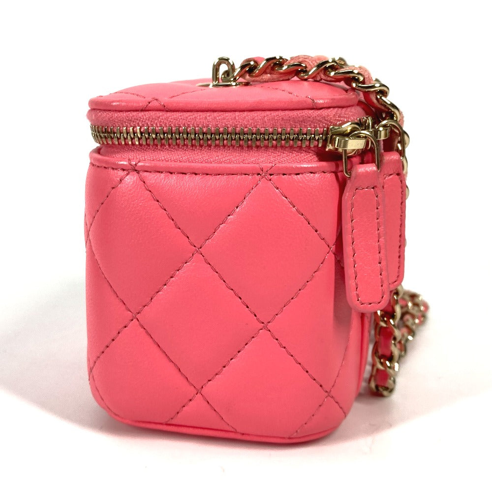Chanel lambskin Timeless classic line vanity Pink Small Shoulder Bag