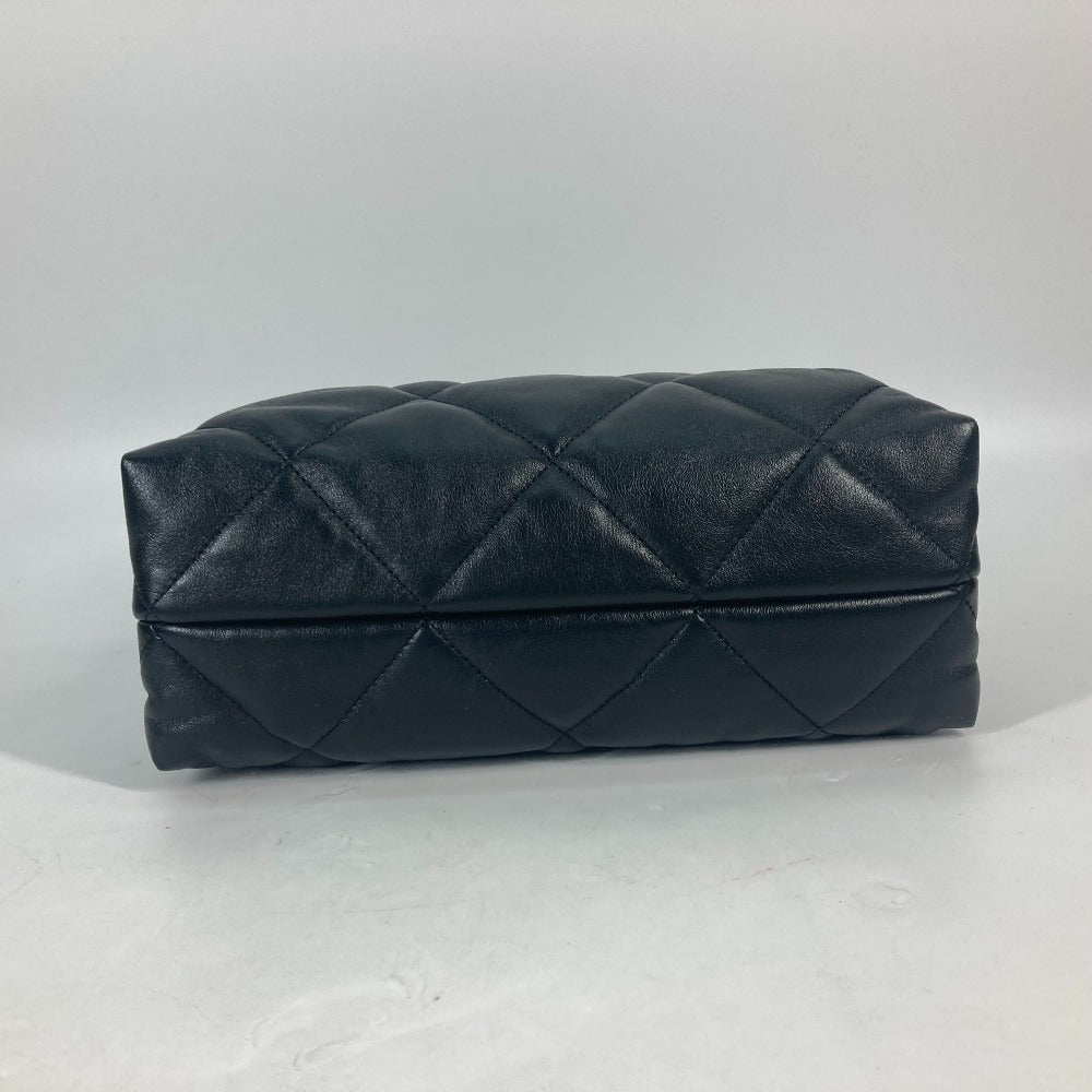 Chanel lambskin quilted Matelasse shopping Black Small Shoulder Bag