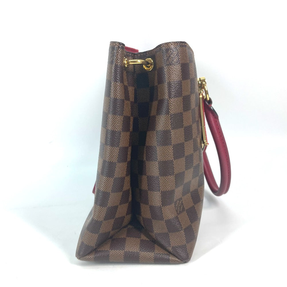 Louis Vuitton N40052 Damier Riverside Damier Charm Canvas Red Handbag