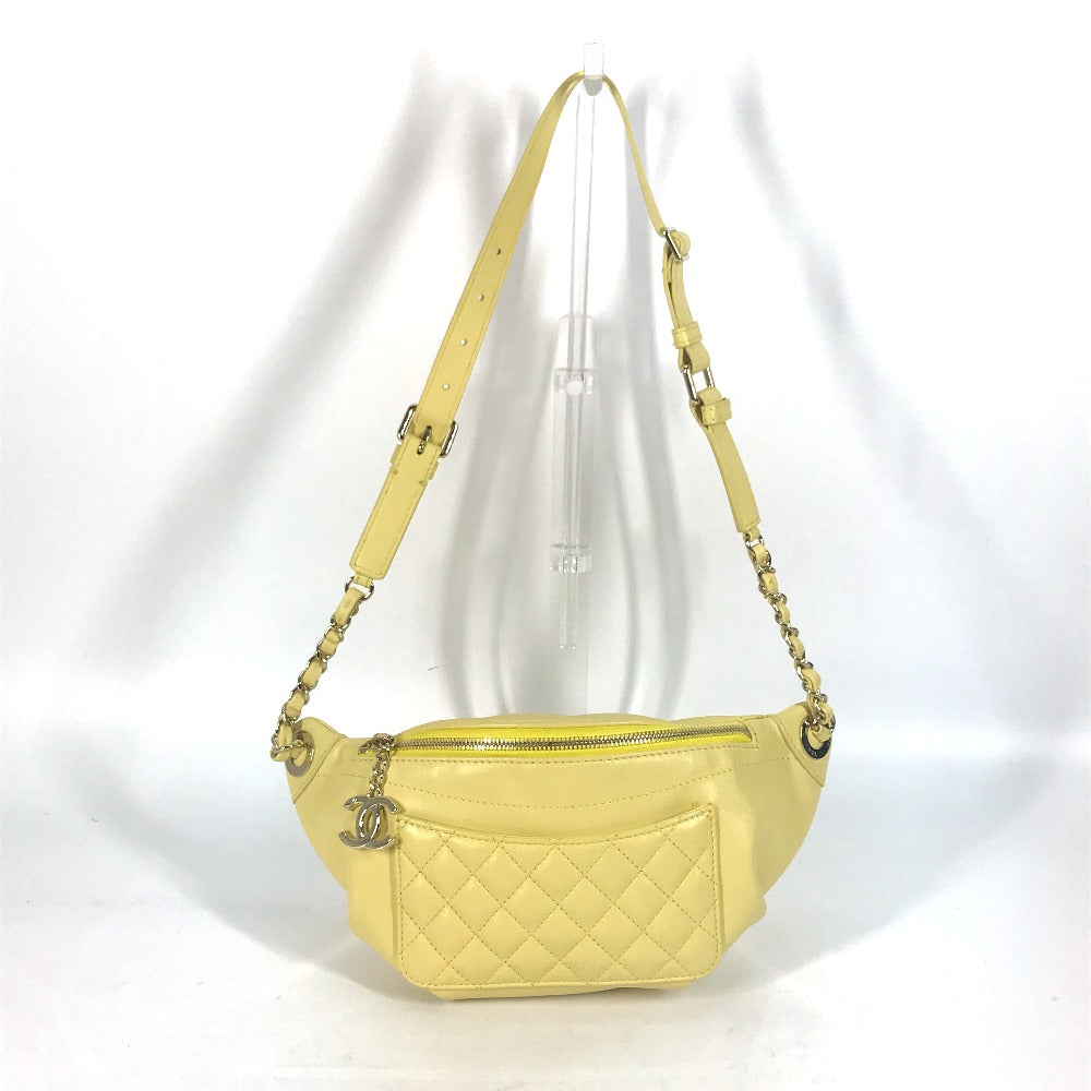 Chanel Sling lambskin yellow Belt Waist CC
