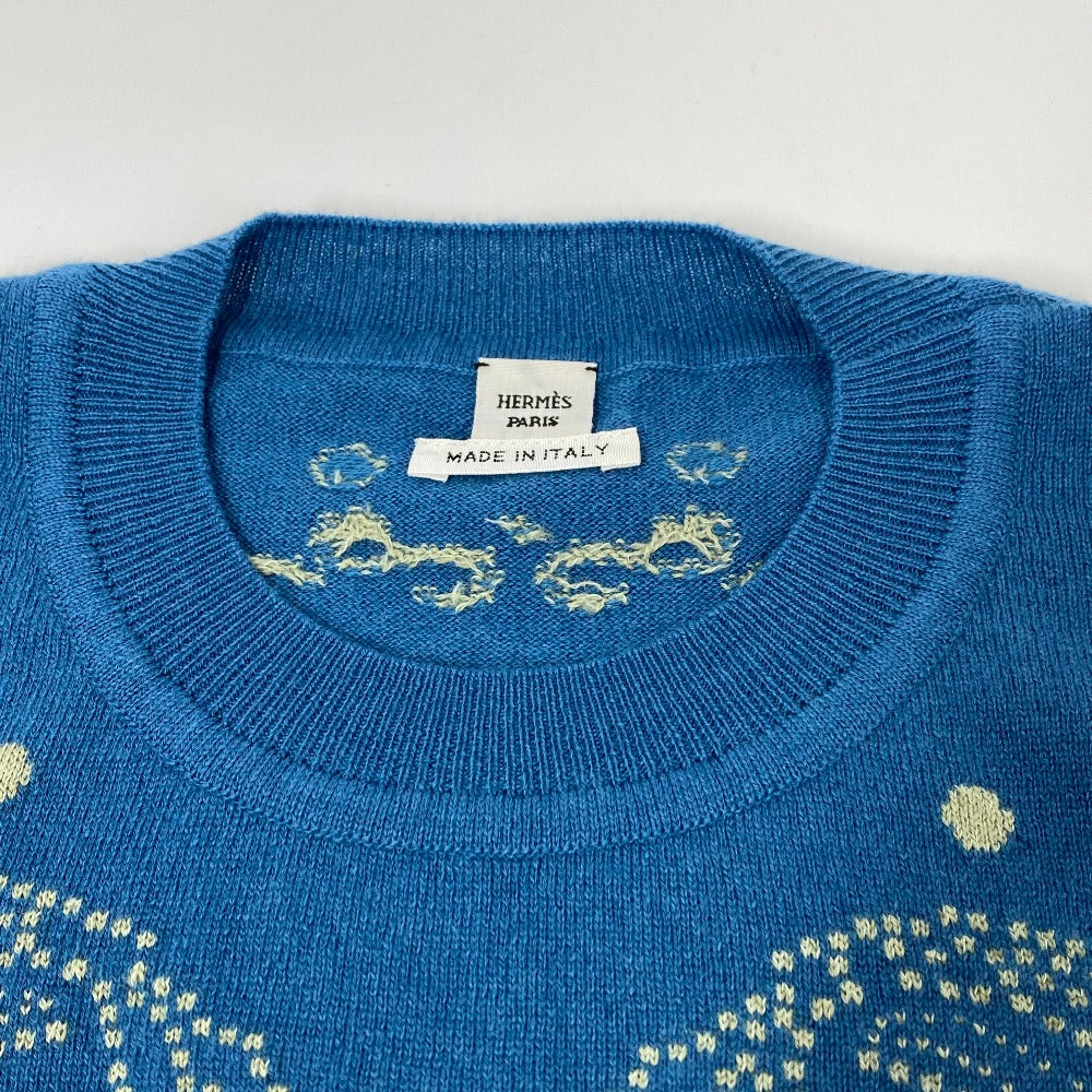 Knit Cashmere, Cotton Short Sleeve Brid Dougala Blue Travel Bag