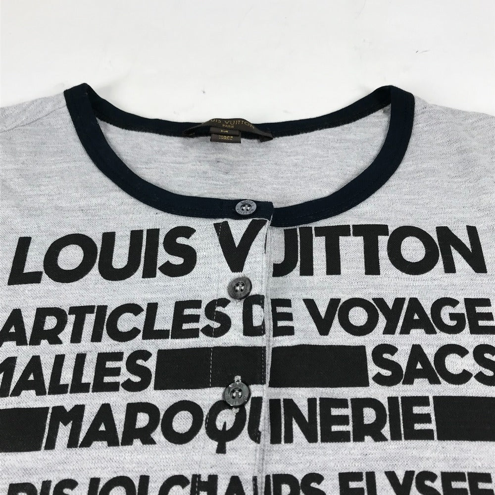 Louis Vuitton Short sleeve T-shirt Viscose M Cotton Gray Logo Apparel
